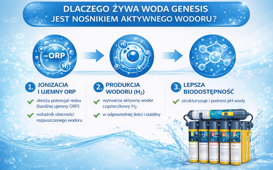 DLACZEGO WODA ŻYWA PEŁNI FUNKCJĘ NOŚNIKA AKTYWNEGO WODORU?